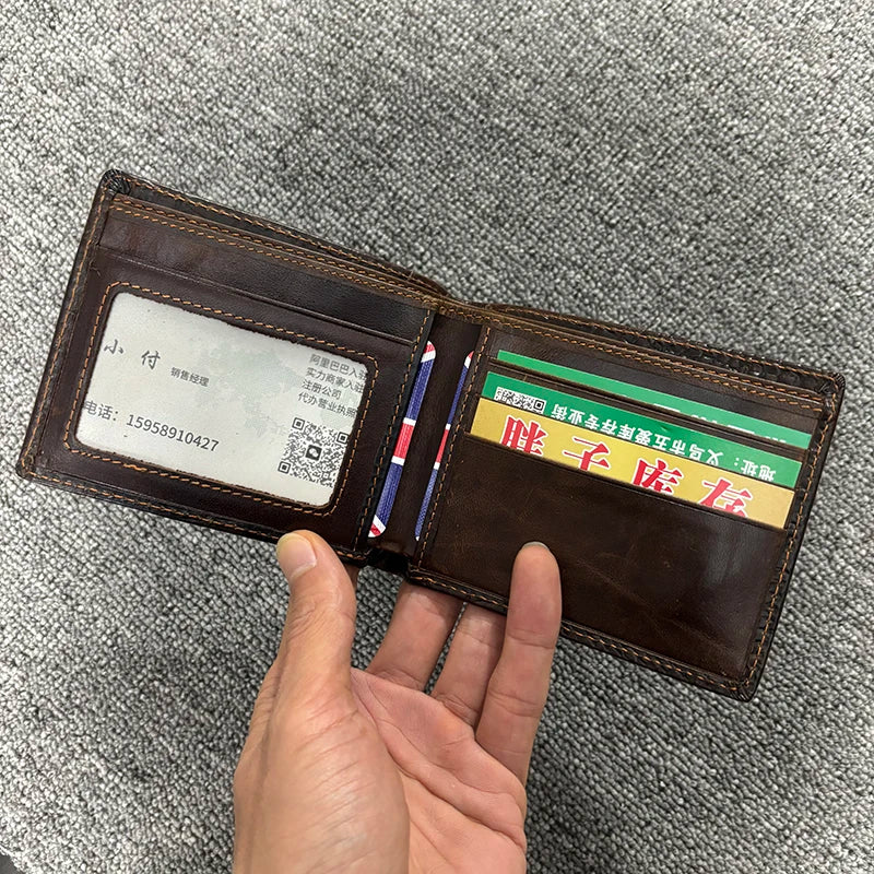 Vintage Dragon Pattern Leather Wallet