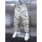 Men’s Breathable Harem-Style Straight Cargo Pants – Summer Comfort Trousers-HighTouch