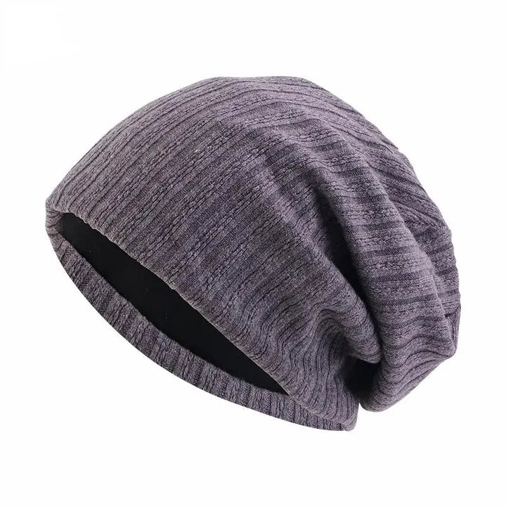 Double-Layer Wheat-Spike Knit Beanie-HighTouch