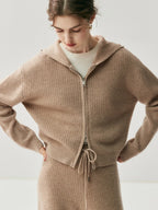 Cashmere Hooded Knit Set