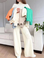 Stylish Women’s Knit Turtleneck Set – 2-Piece Outfit-HighTouch