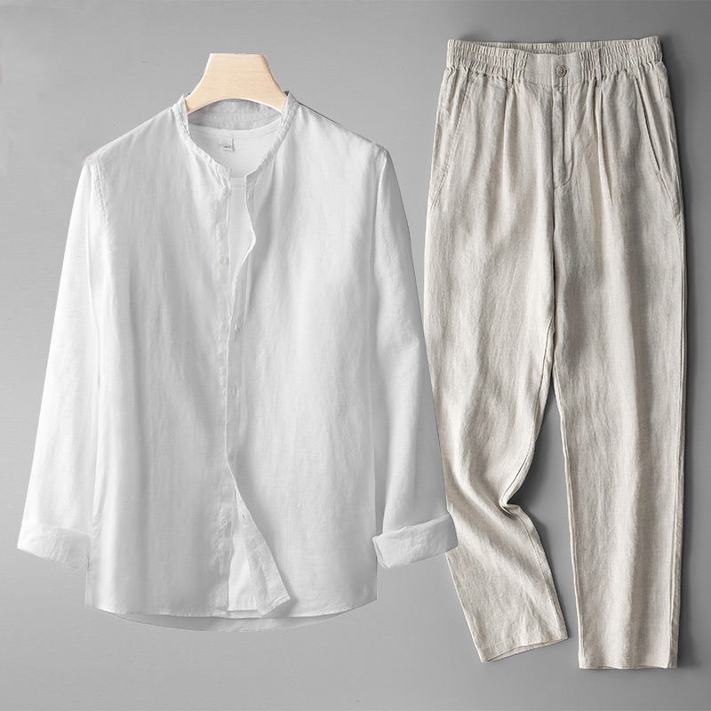 Lucas - Elegant Linen Two-Piece Summer Set