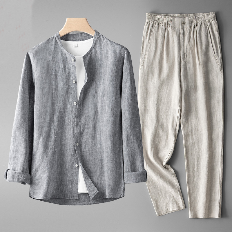 Lucas - Elegant Linen Two-Piece Summer Set