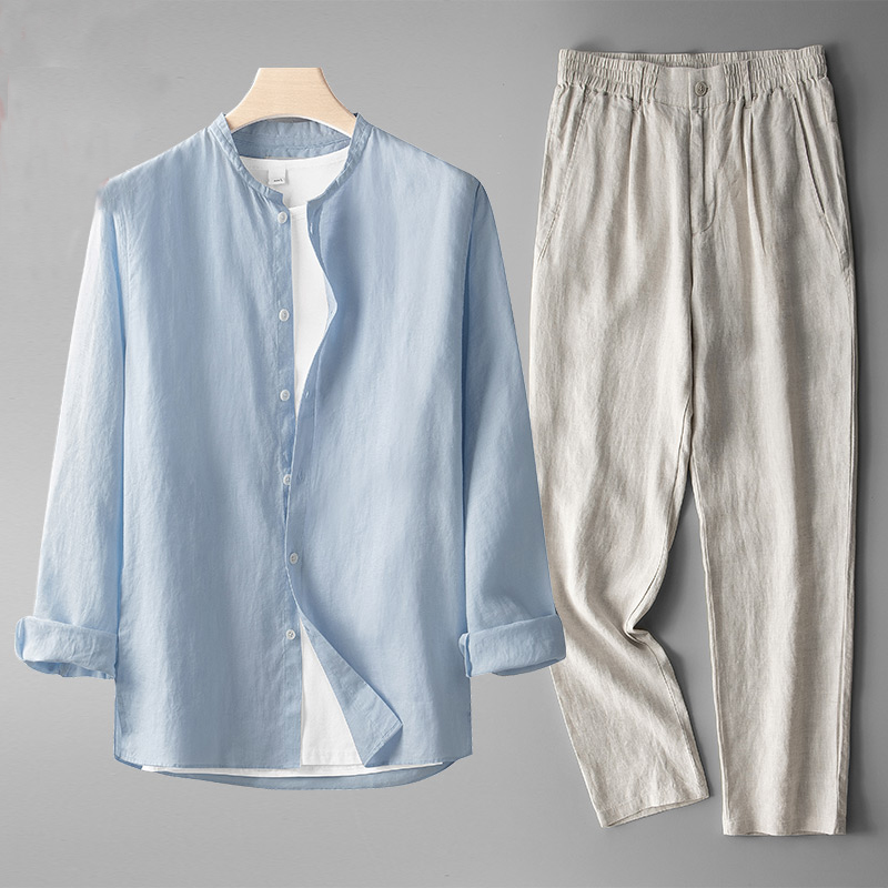 Lucas - Elegant Linen Two-Piece Summer Set