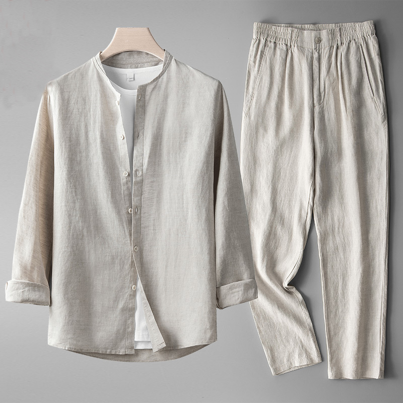 Lucas - Elegant Linen Two-Piece Summer Set