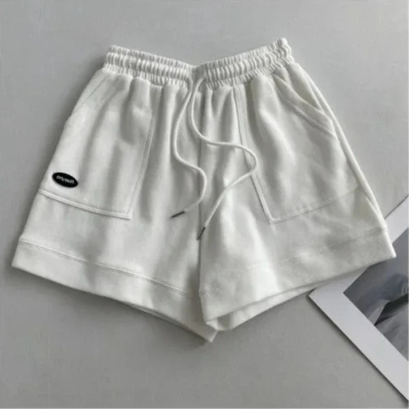 Women’s Drawstring Wide Leg Shorts – Comfortable Casual Summer-HighTouch