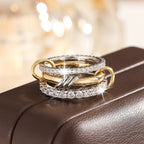 Two-Tone Hypoallergenic Copper Stackable Ring Set-HighTouch