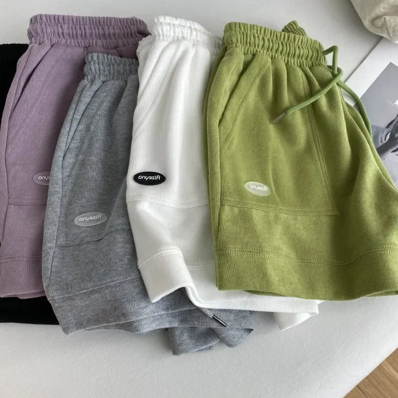 Women’s Drawstring Wide Leg Shorts – Comfortable Casual Summer-HighTouch