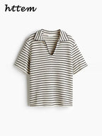 Women’s Knit Striped Pullover & Pants Set-HighTouch