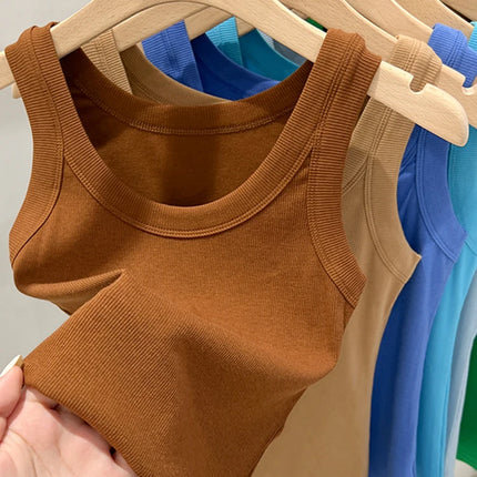 Ribbed Tank Top for Women – Stretch Fit Summer Camisole