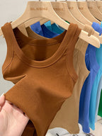 Ribbed Tank Top for Women – Stretch Fit Summer Camisole-HighTouch