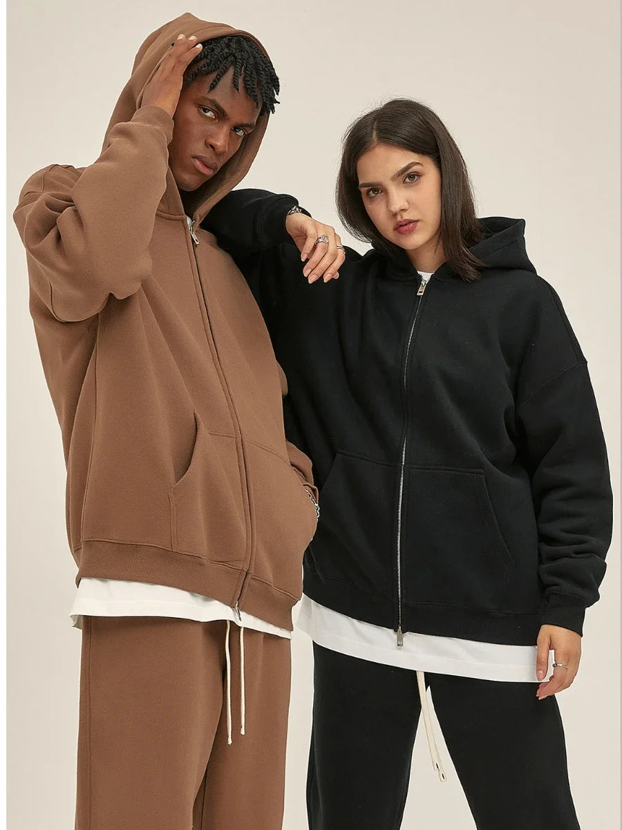 Women’s Luxe 2‑Piece Loose Fleece Hoodie & Jogger Set-HighTouch