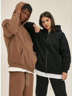 Women’s Luxe 2‑Piece Loose Fleece Hoodie & Jogger Set-HighTouch