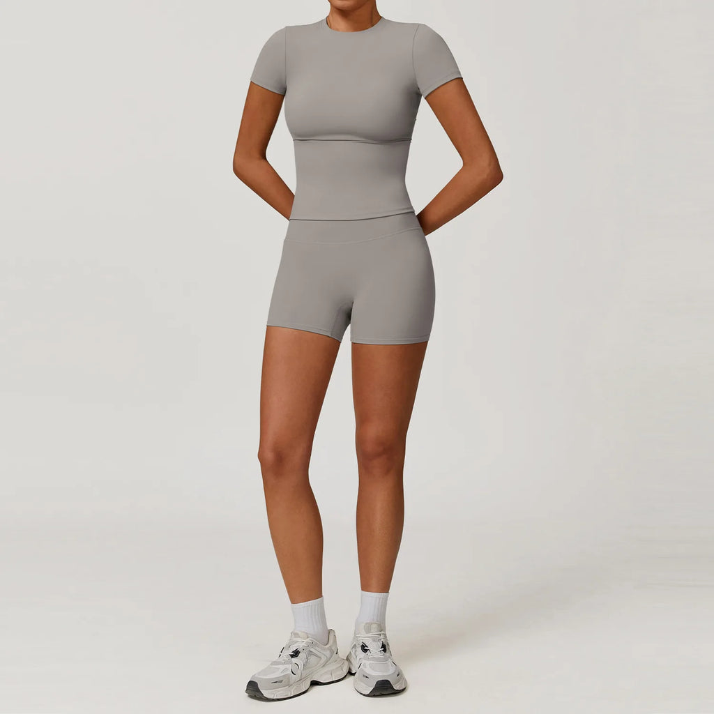 Women High Waist Yoga Set 2 Piece Fitness Gym Wear-HighTouch