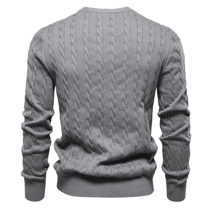 Men's Giraffe Embroidered Cotton Sweater – Unique & Comfortable