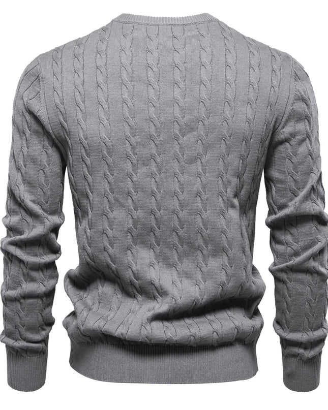 Men's Giraffe Embroidered Cotton Sweater – Unique & Comfortable