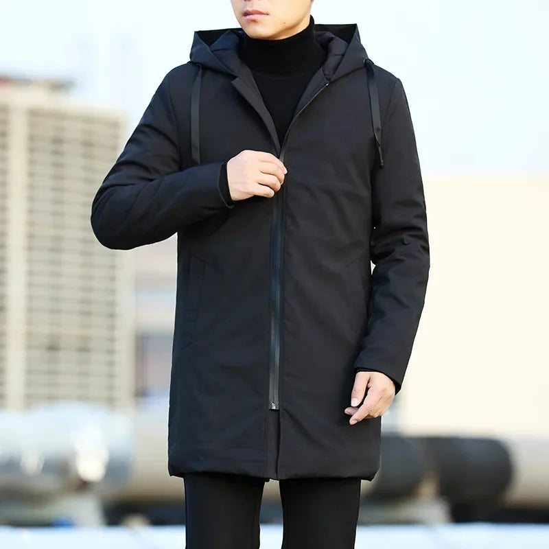 Men's Winter Trench Coat - Windbreaker Warm Casual Jacket for Men-HighTouch