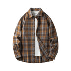Oversized Flannel Check Shirt – Soft Cotton Long Sleeve Streetwear-HighTouch