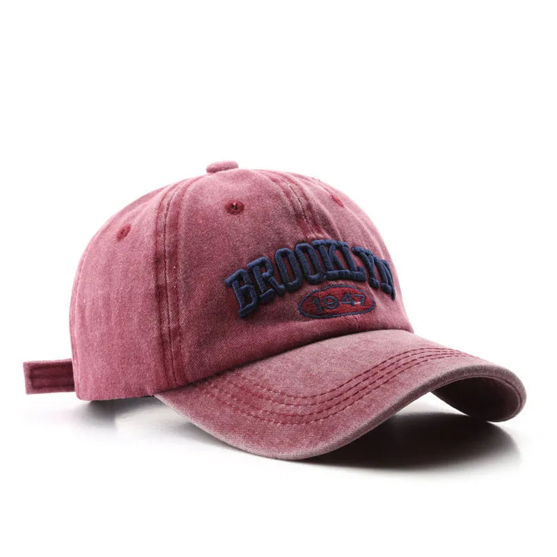 Retro Brooklyn Embroidered Baseball Cap – Adjustable