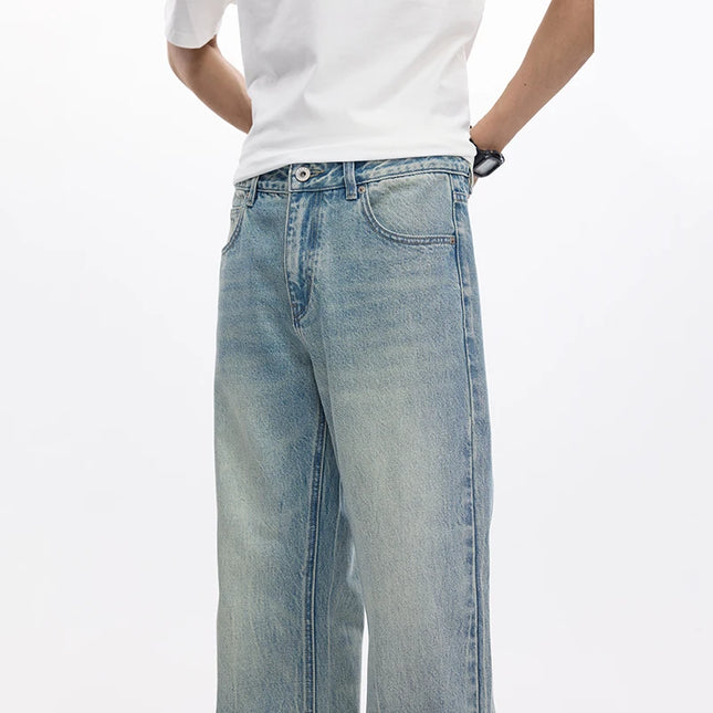 Light Blue Flared Denim Jeans | KSTUN
