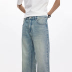 Light Blue Flared Denim Jeans | KSTUN-HighTouch