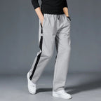 Loose Fit Men’s Straight-Leg Stripe Running Sweatpants-HighTouch