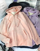 Pink one-piece coat [double-sided velvet no Pilling high quality]]