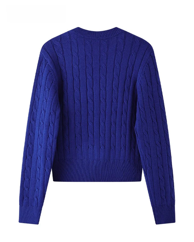 Bear Print Cashmere Pullover