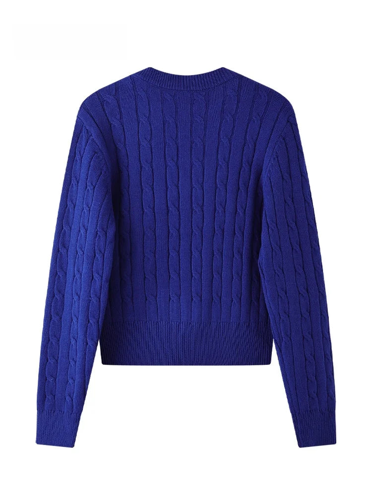 Bear Print wool Pullover-HighTouch