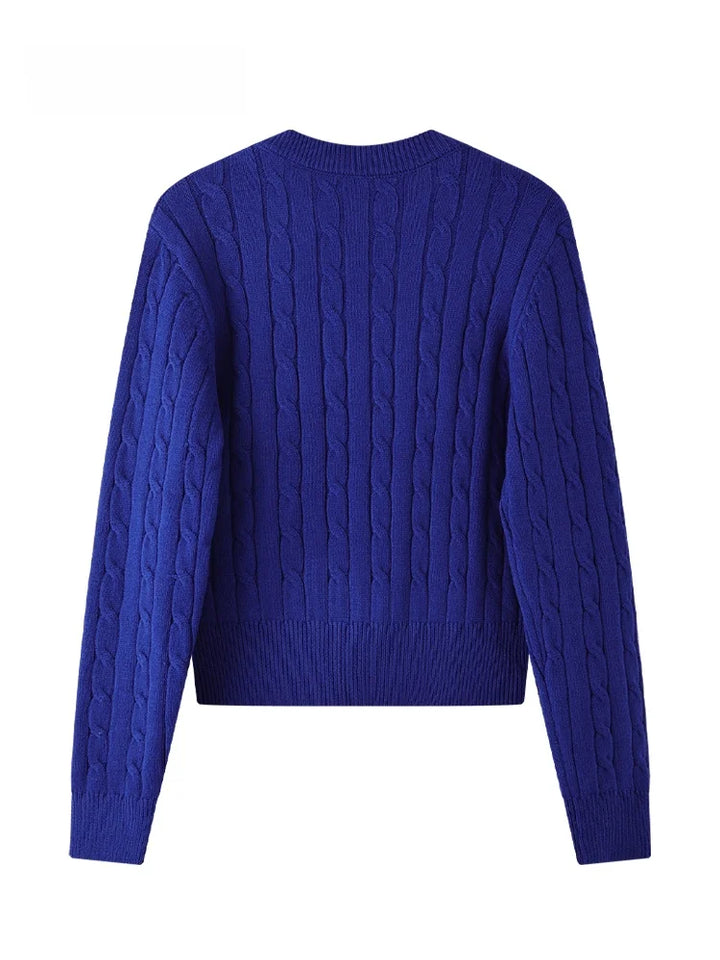 Bear Print wool Pullover-HighTouch
