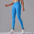 Women’s Seamless High-Waisted Cross-Over Scrunch-Butt Leggings – Lift & Shape-HighTouch