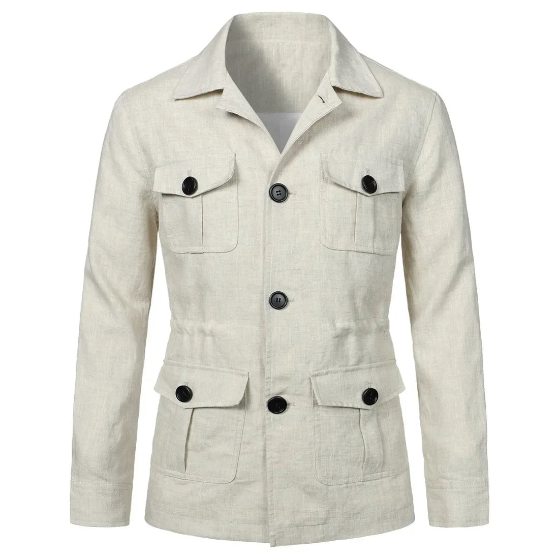 Retro British Linen Safari Jacket for Men