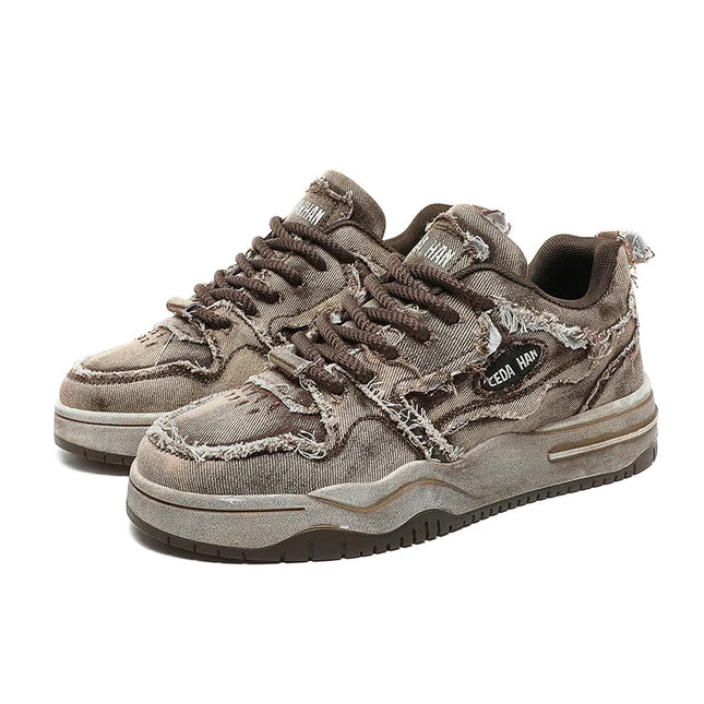 Men’s Personalised Denim Skateboarding Shoes
