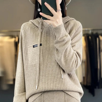 Women’s Short Knitted Hoodie