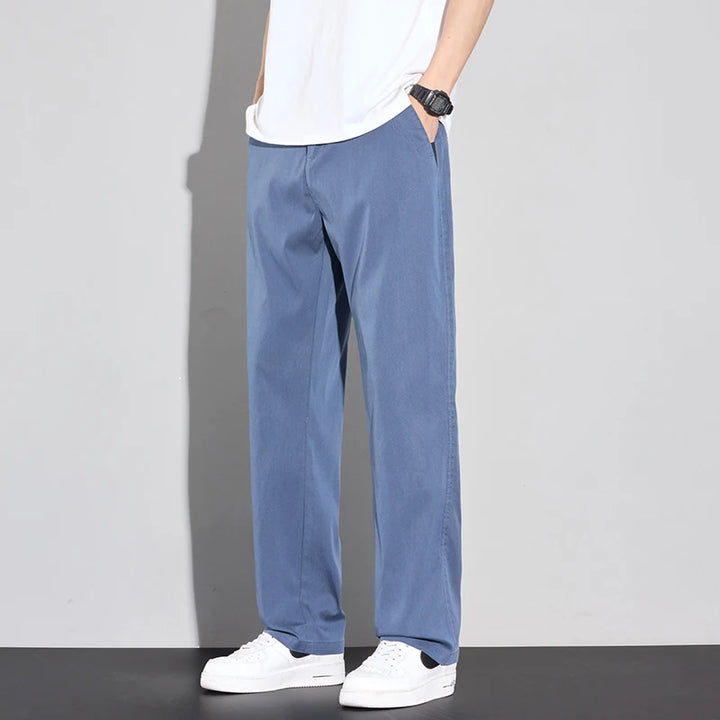 Men’s Lyocell Summer Trousers – Lightweight, Breathable Stretch Pants-HighTouch