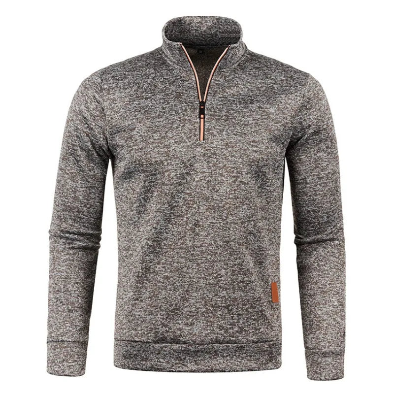 Men’s Fleece-Lined Half Zip Turtleneck Pullover Jacket