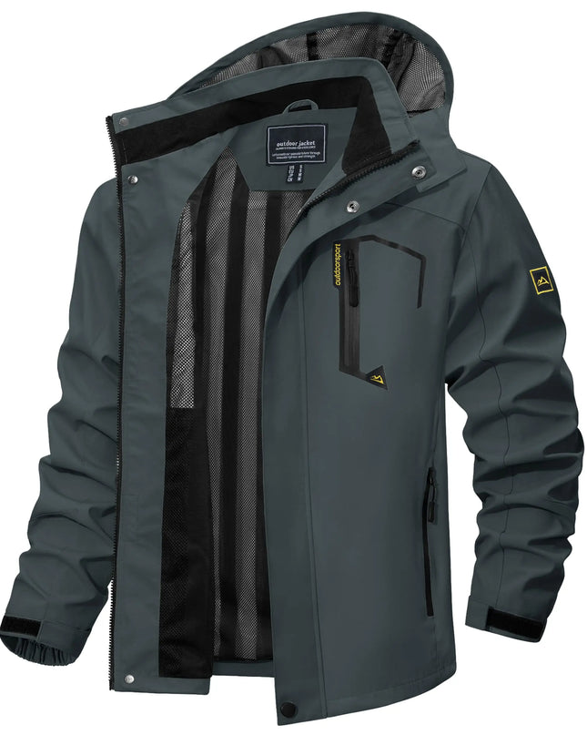 Men's Lightweight Mesh-Lined Waterproof Windbreaker Jacket