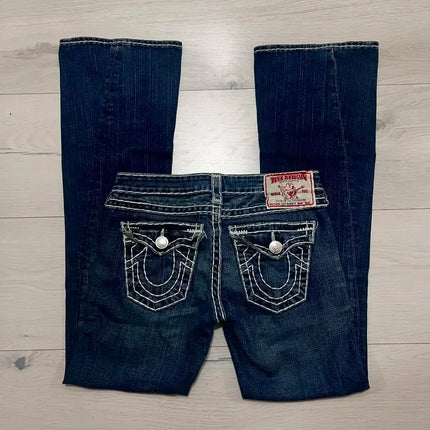 Y2K Buddha High-Waist Bootcut Jeans