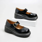 Vintage Buckle Mary Janes Women Loafers-HighTouch