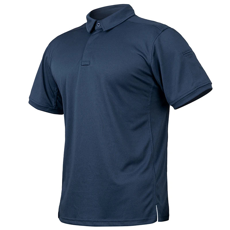 Men’s Short Sleeve Tactical Polo – Lightweight Performance & Outdoor Utility Shirt-HighTouch
