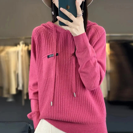 Women’s Short Knitted Hoodie