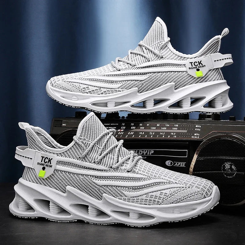 Men’s Breathable Mesh Running Trainers – Lightweight Sneakers-HighTouch