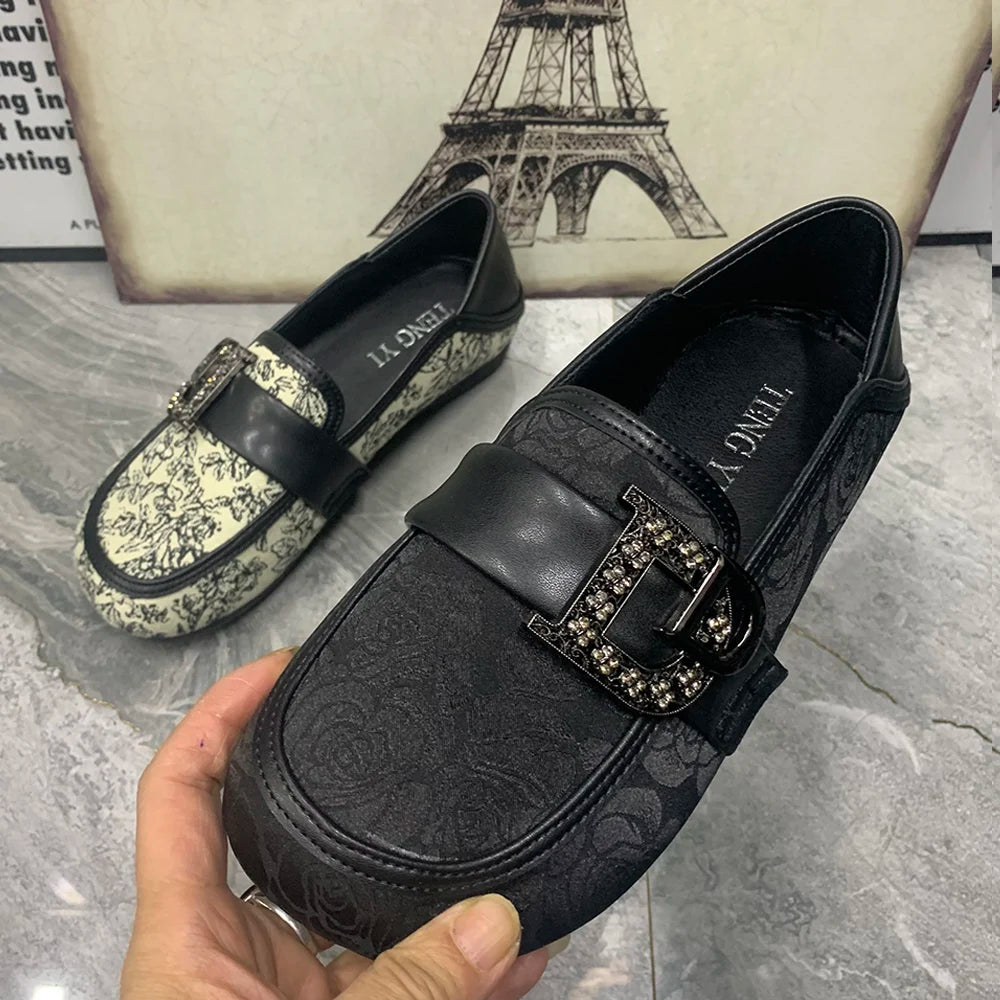 Women’s Retro Mule Loafers-HighTouch