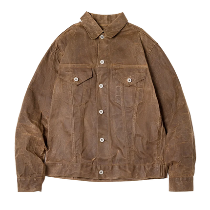Heavyweight Waxed Canvas Safari Jacket Men