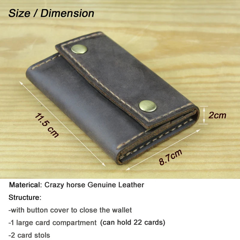 Crazy Horse Leather Card Holder