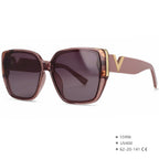 Women’s V-Logo Mirror Retro Sunglasses-HighTouch