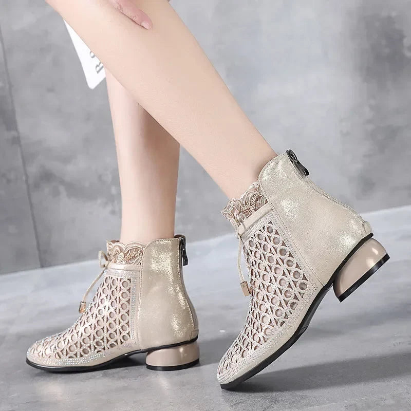 Women's Lace Ankle Boots – Cushioned Orthopedic Support