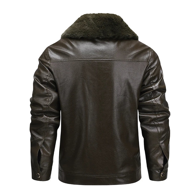 Men’s Fleece-Lined Biker Jacket