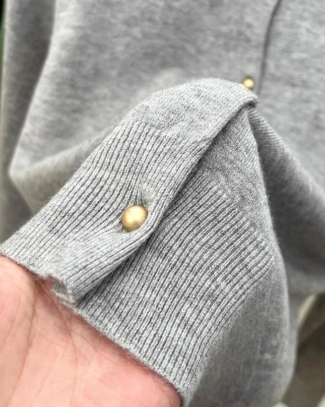 Cozy Chic Long‑Sleeve Open‑Front Knit Cardigan – For Spring & Autumn