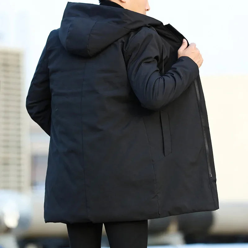 Men's Winter Trench Coat - Windbreaker Warm Casual Jacket for Men-HighTouch